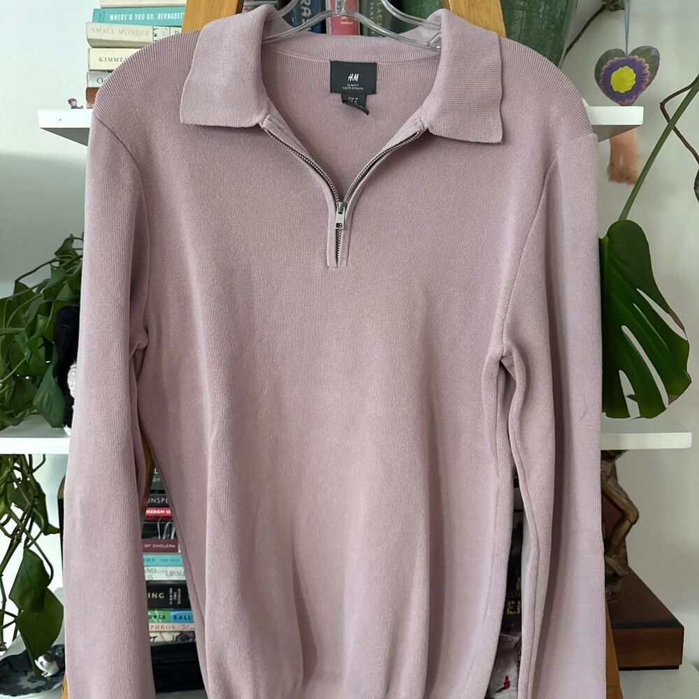 H-m Women's Pink and Purple Jumper